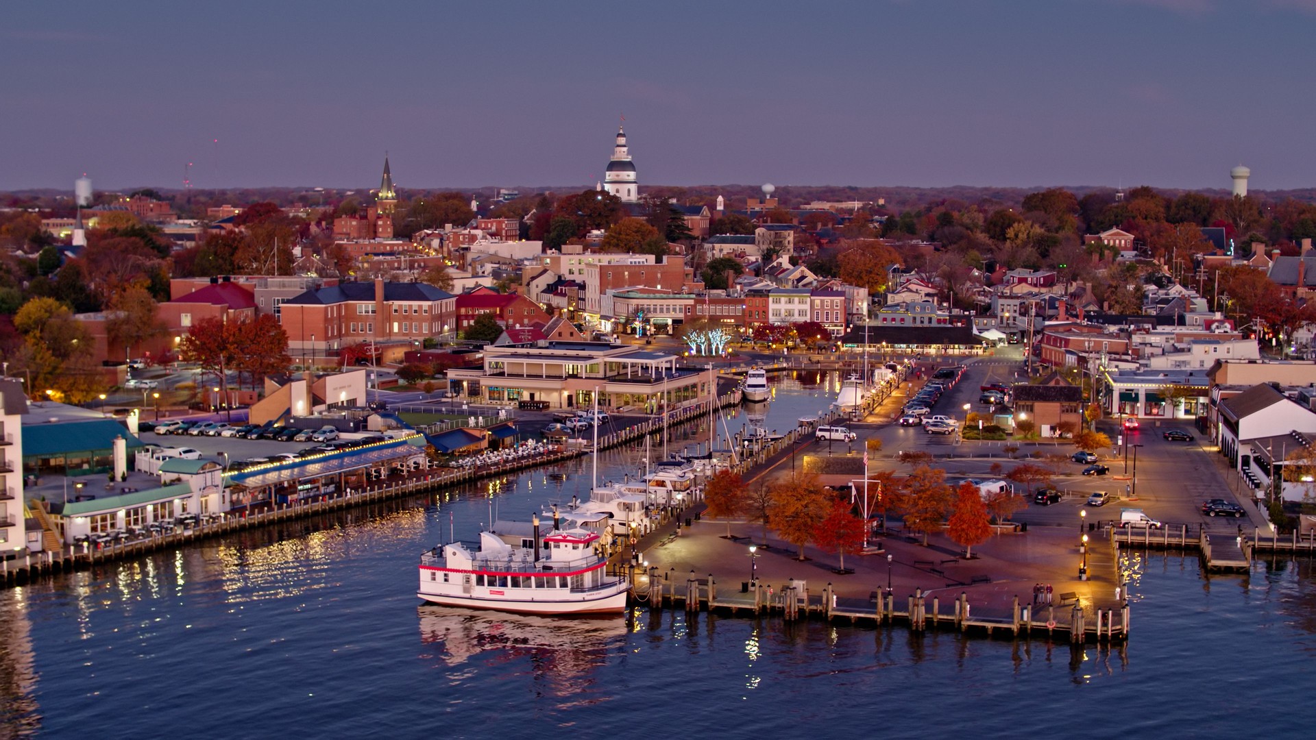 Annapolis Waterfront Before Sunrise - Aerial